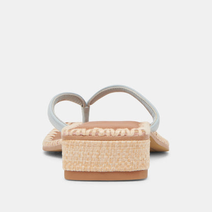 BARTY SANDALS ICE BLUE LEATHER - Dolce Vita
