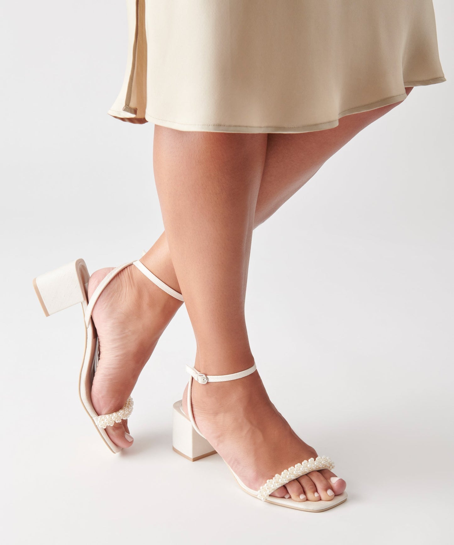 ZALIMA HEELS VANILLA PEARLS - Dolce Vita