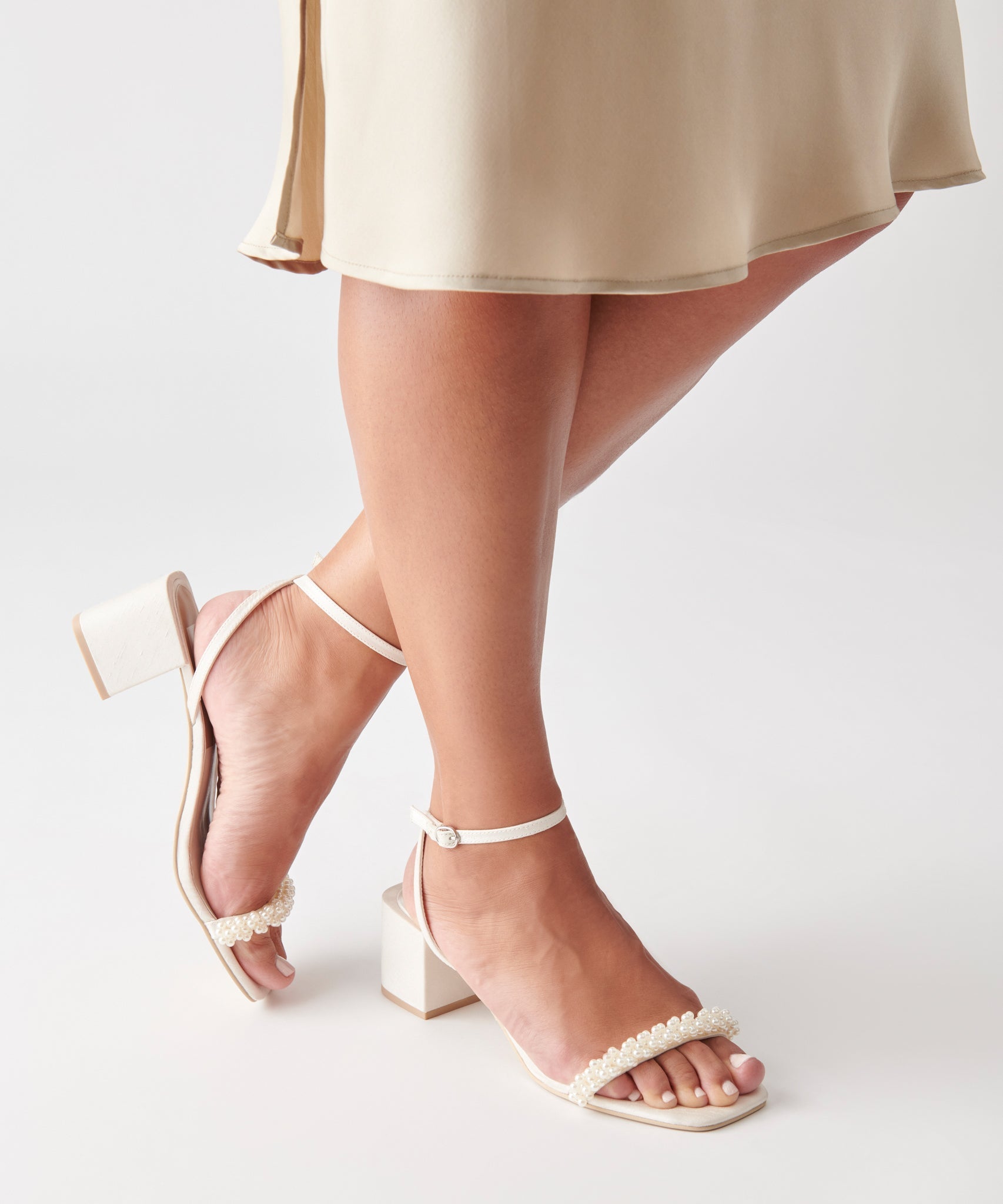 ZALIMA HEELS VANILLA PEARLS - Dolce Vita
