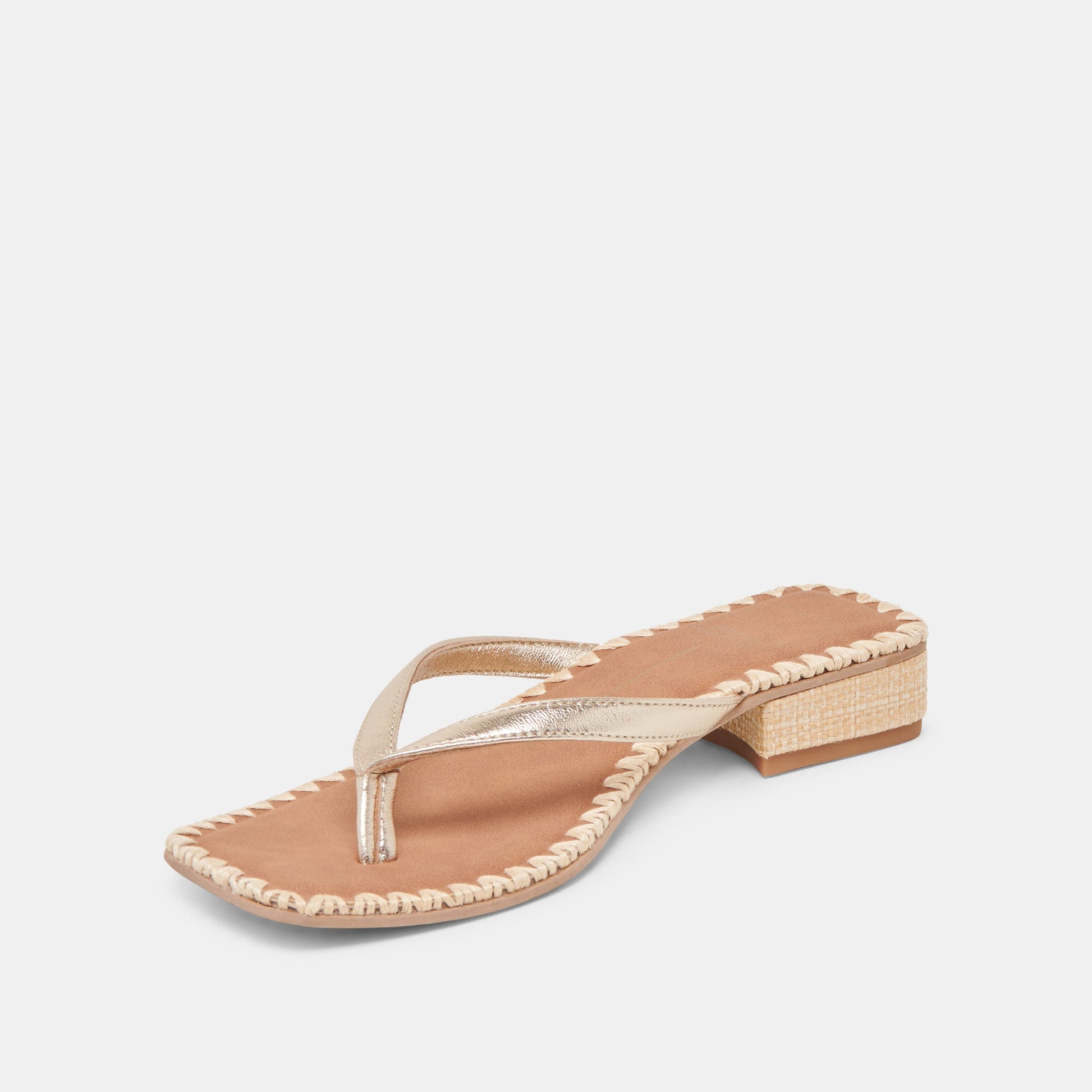 BARTY SANDALS GOLD METALLIC LEATHER - Dolce Vita