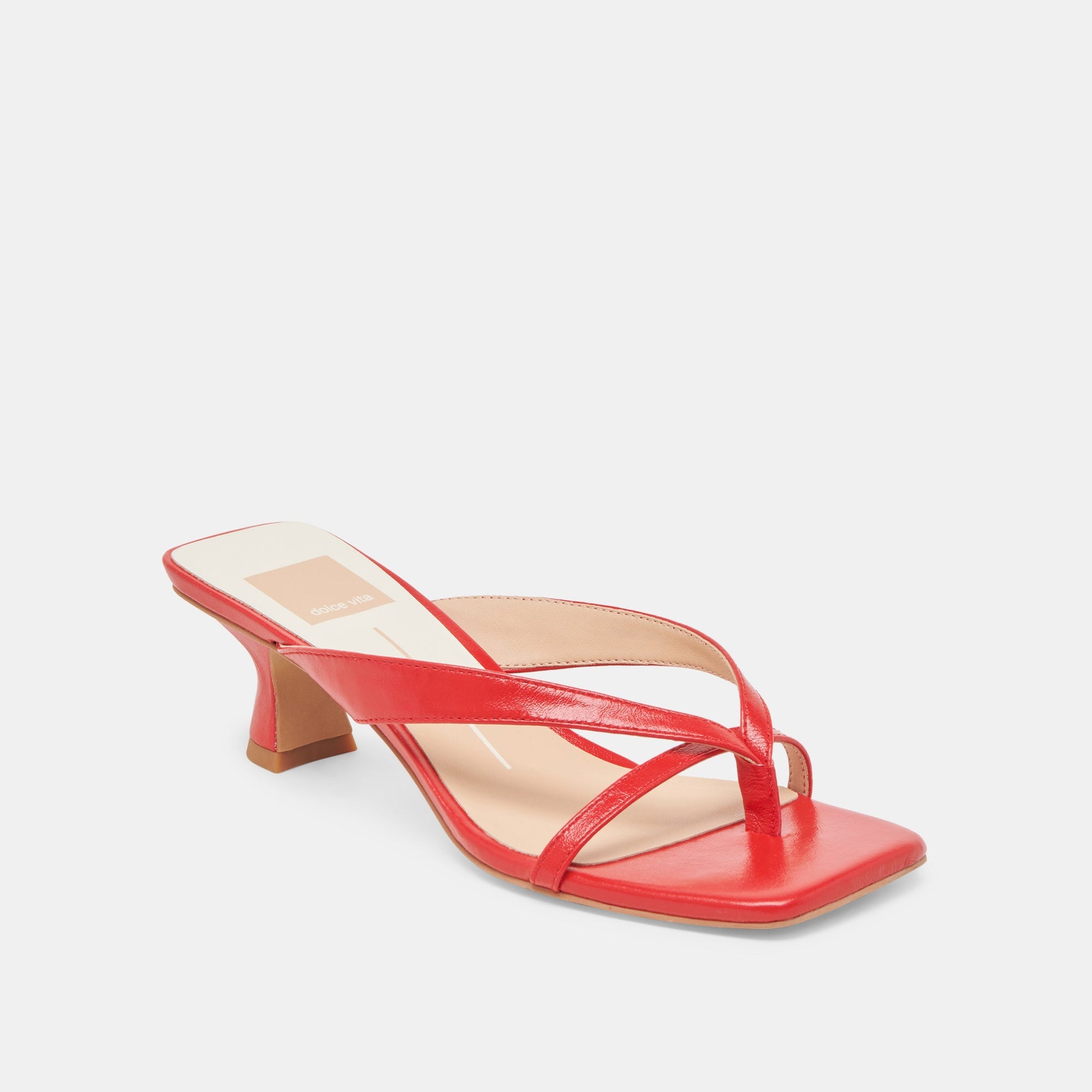 BREVEL WIDE HEELS CHILI LEATHER - Dolce Vita