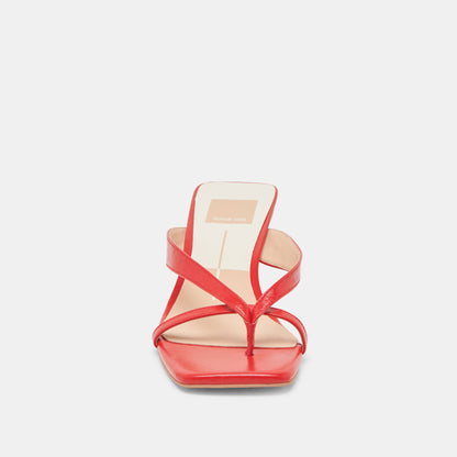 BREVEL WIDE HEELS CHILI LEATHER - Dolce Vita
