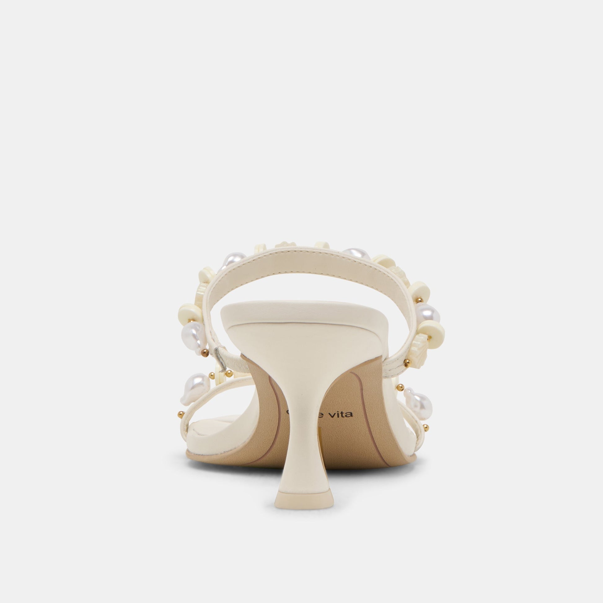 GRASON HEELS WHITE LEATHER - Dolce Vita