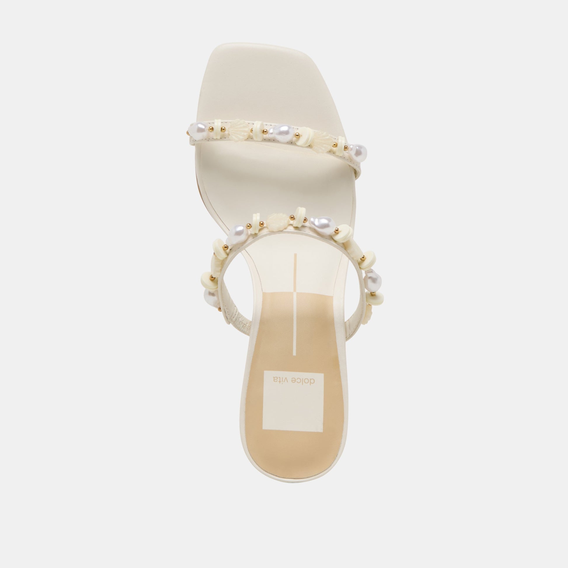 GRASON HEELS WHITE LEATHER - Dolce Vita