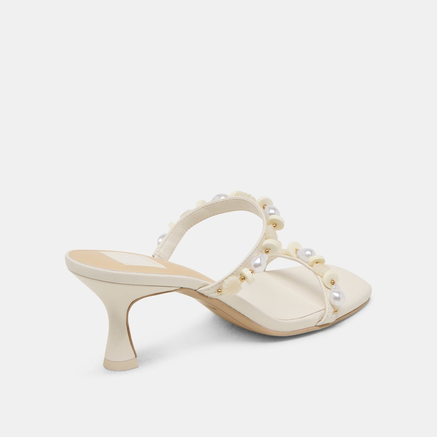 GRASON HEELS WHITE LEATHER - Dolce Vita