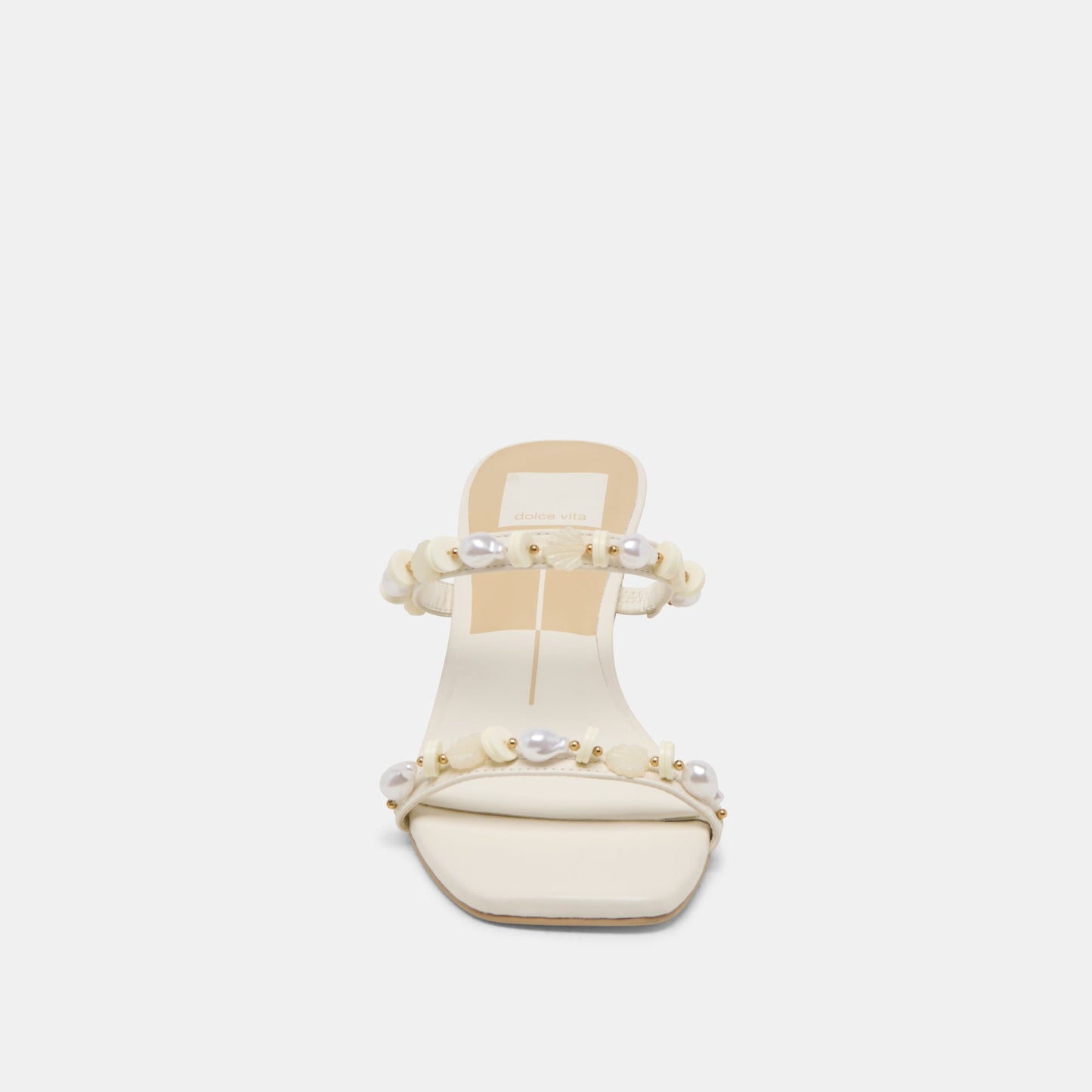 GRASON HEELS WHITE LEATHER - Dolce Vita