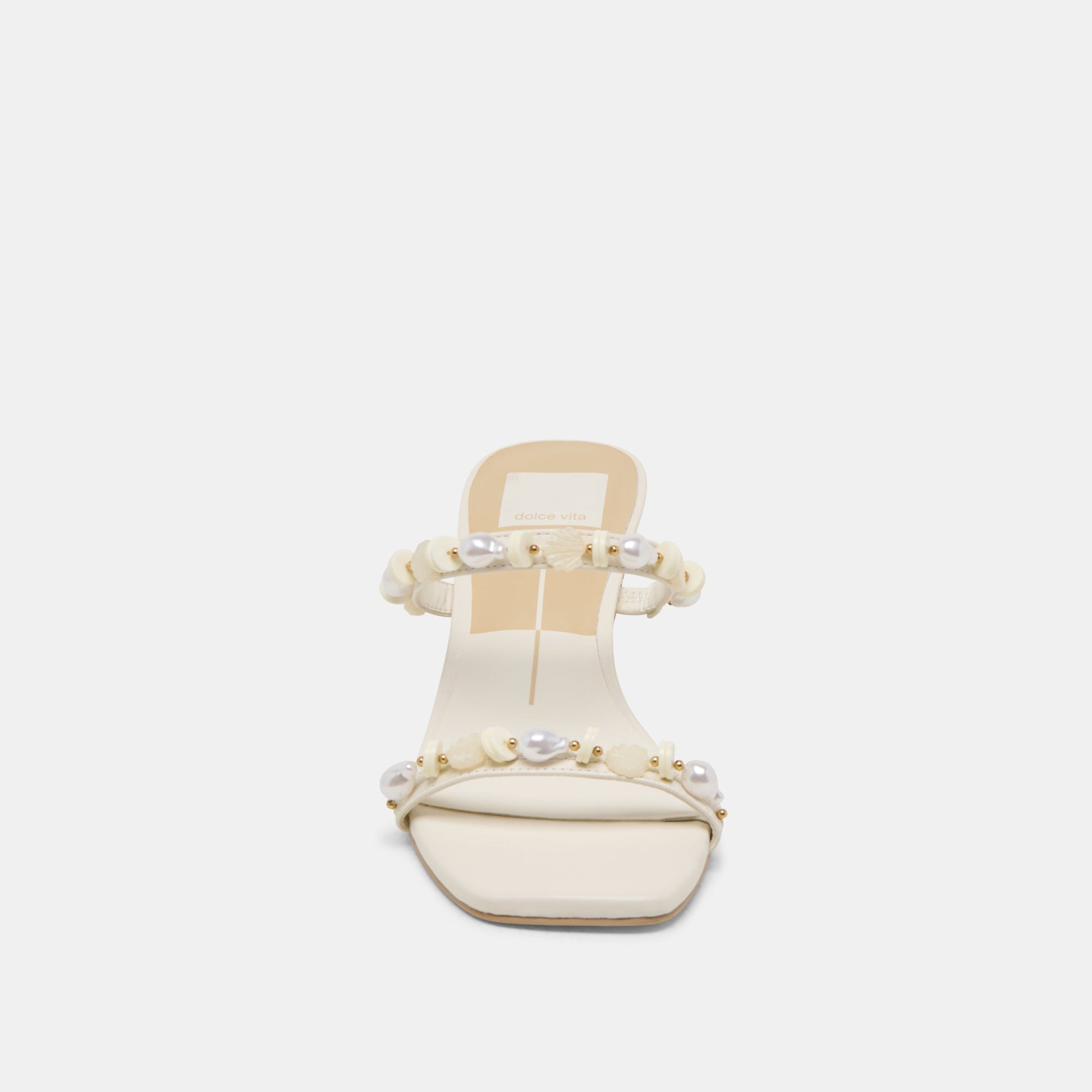 GRASON HEELS WHITE LEATHER - Dolce Vita