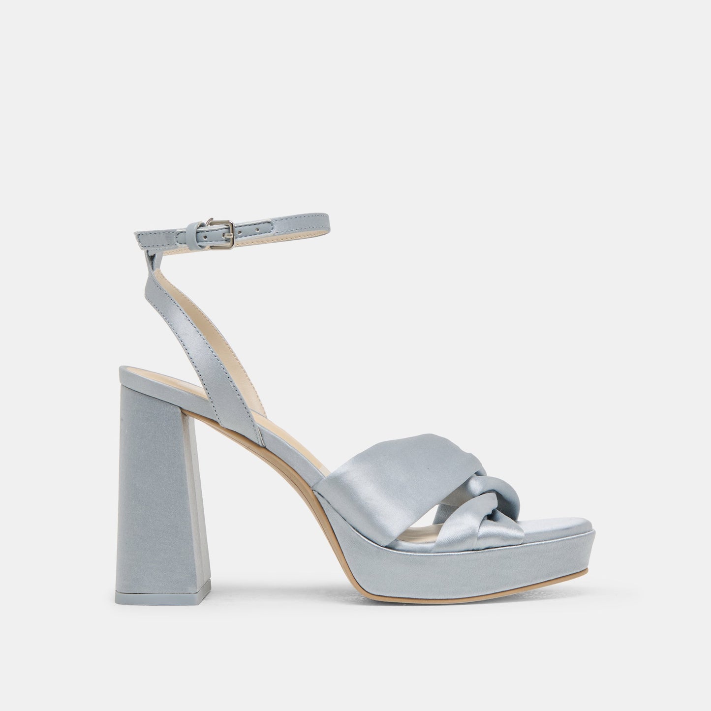 PARLO HEELS LIGHT BLUE SATIN - Dolce Vita
