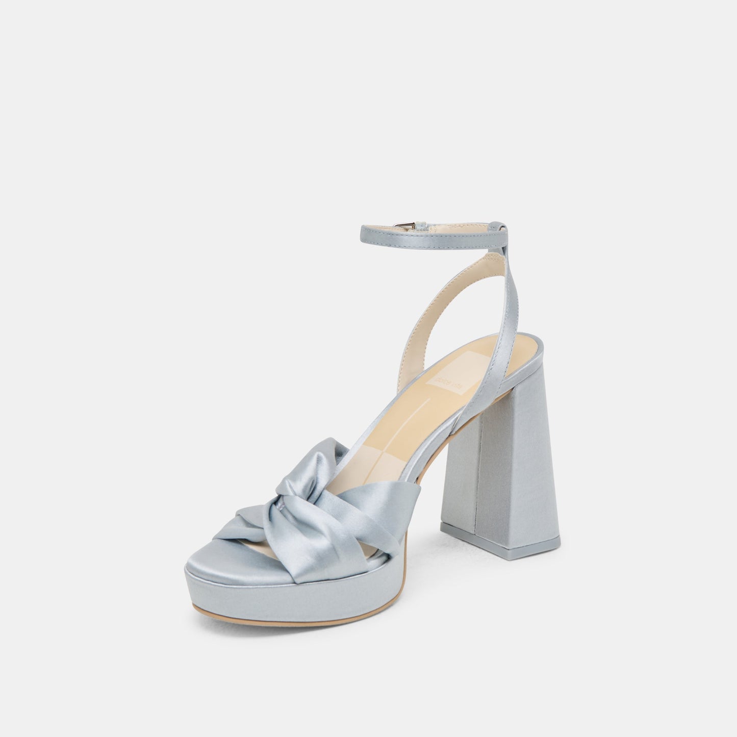 PARLO HEELS LIGHT BLUE SATIN - Dolce Vita