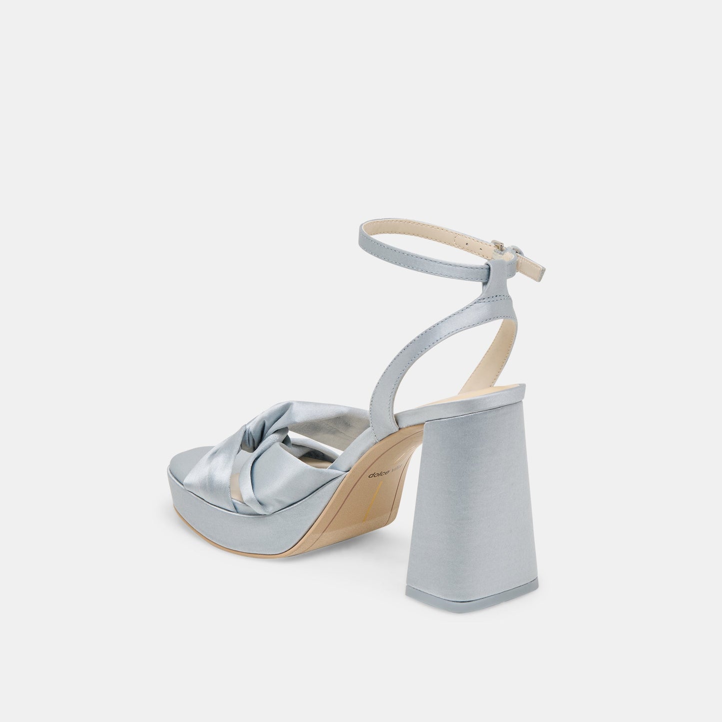 PARLO HEELS LIGHT BLUE SATIN - Dolce Vita