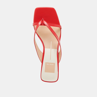 BREVEL HEELS CHILI LEATHER - Dolce Vita