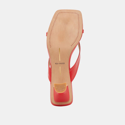 BREVEL HEELS CHILI LEATHER - Dolce Vita