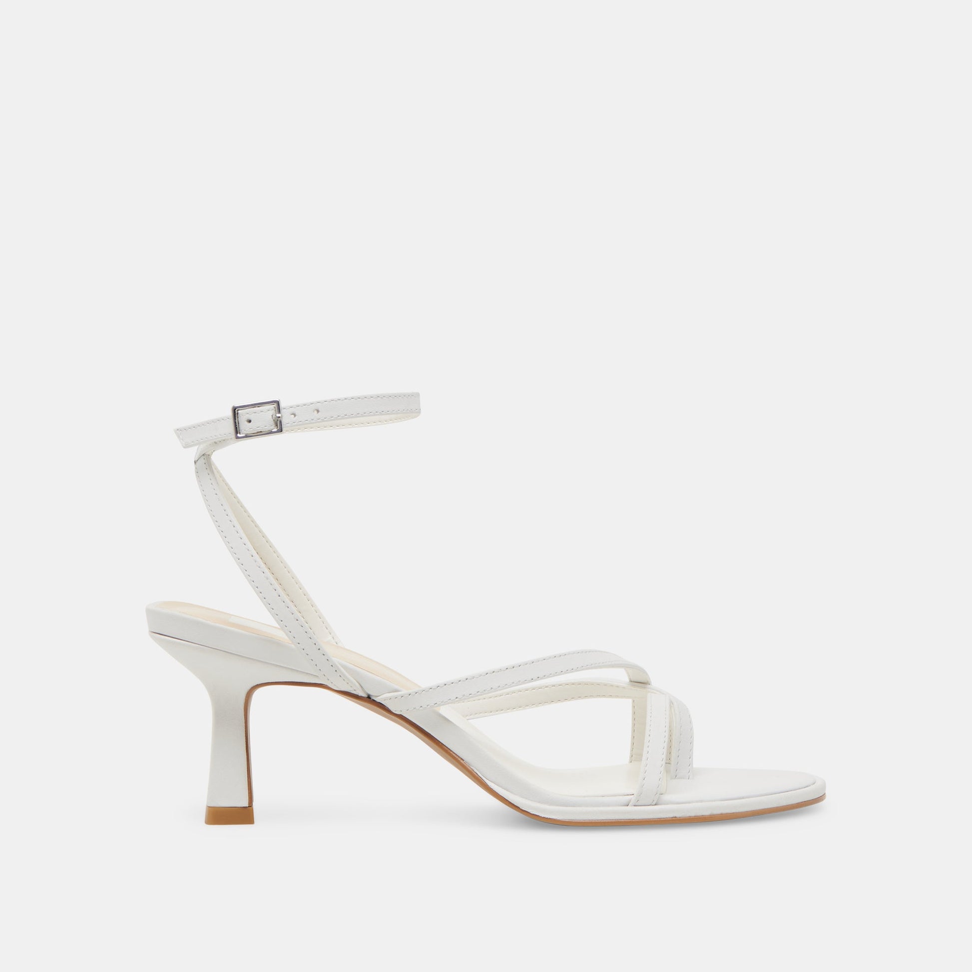 MORAH WIDE HEELS TRUE WHITE LEATHER - Dolce Vita