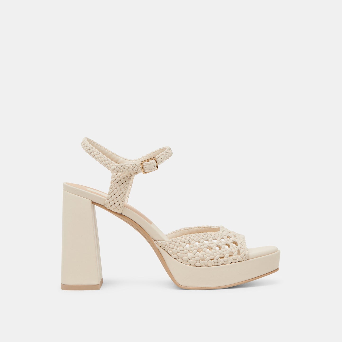PEYTEN WIDE HEELS CREME WOVEN STELLA - Dolce Vita