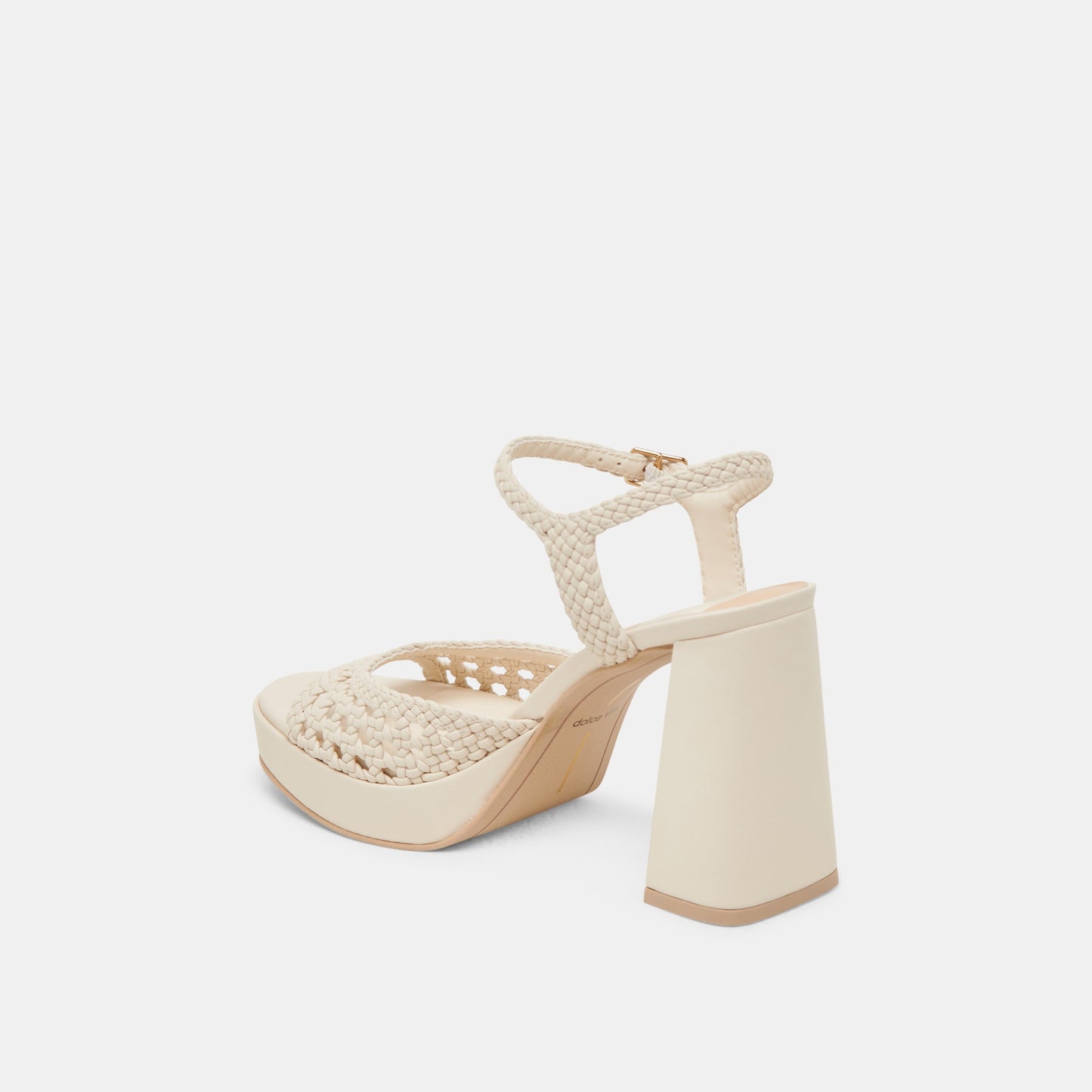 PEYTEN WIDE HEELS CREME WOVEN STELLA - Dolce Vita