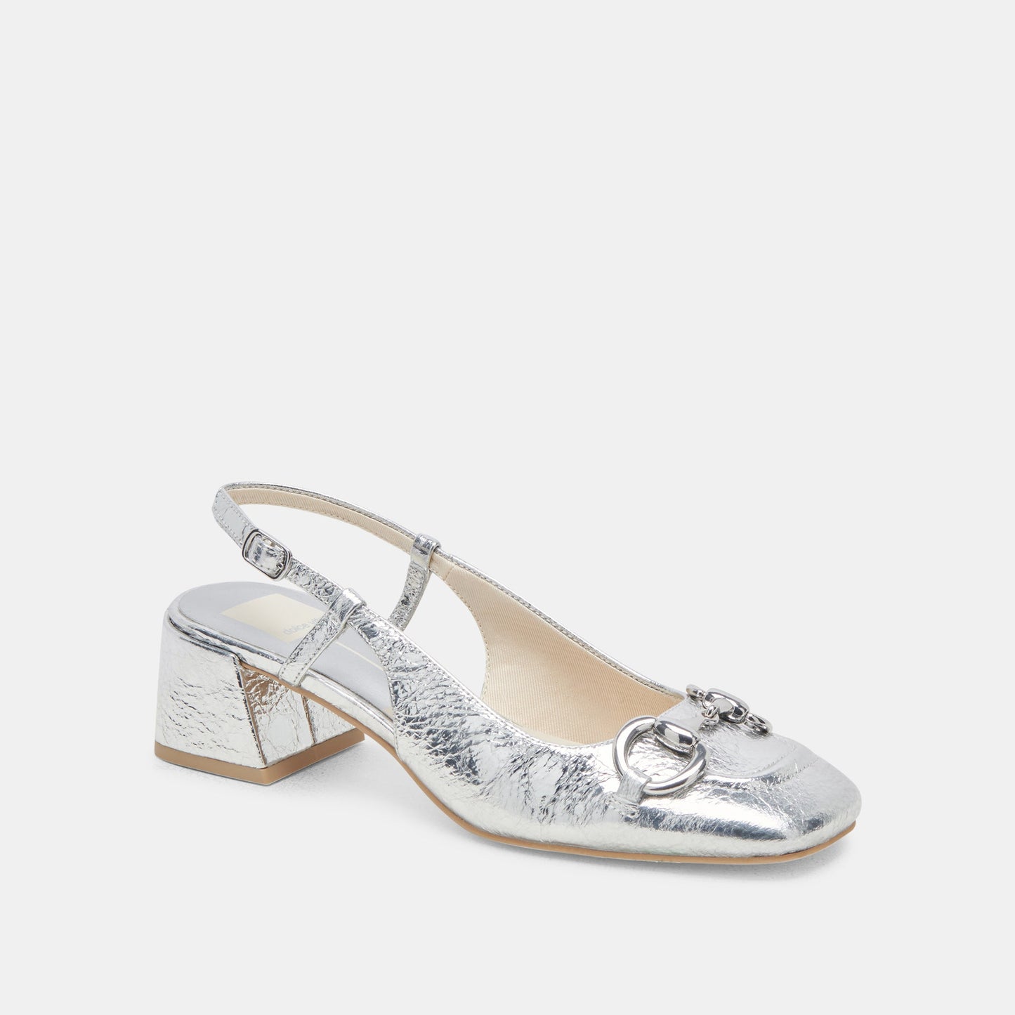 MELLI HEELS SILVER DISTRESSED LEATHER - Dolce Vita
