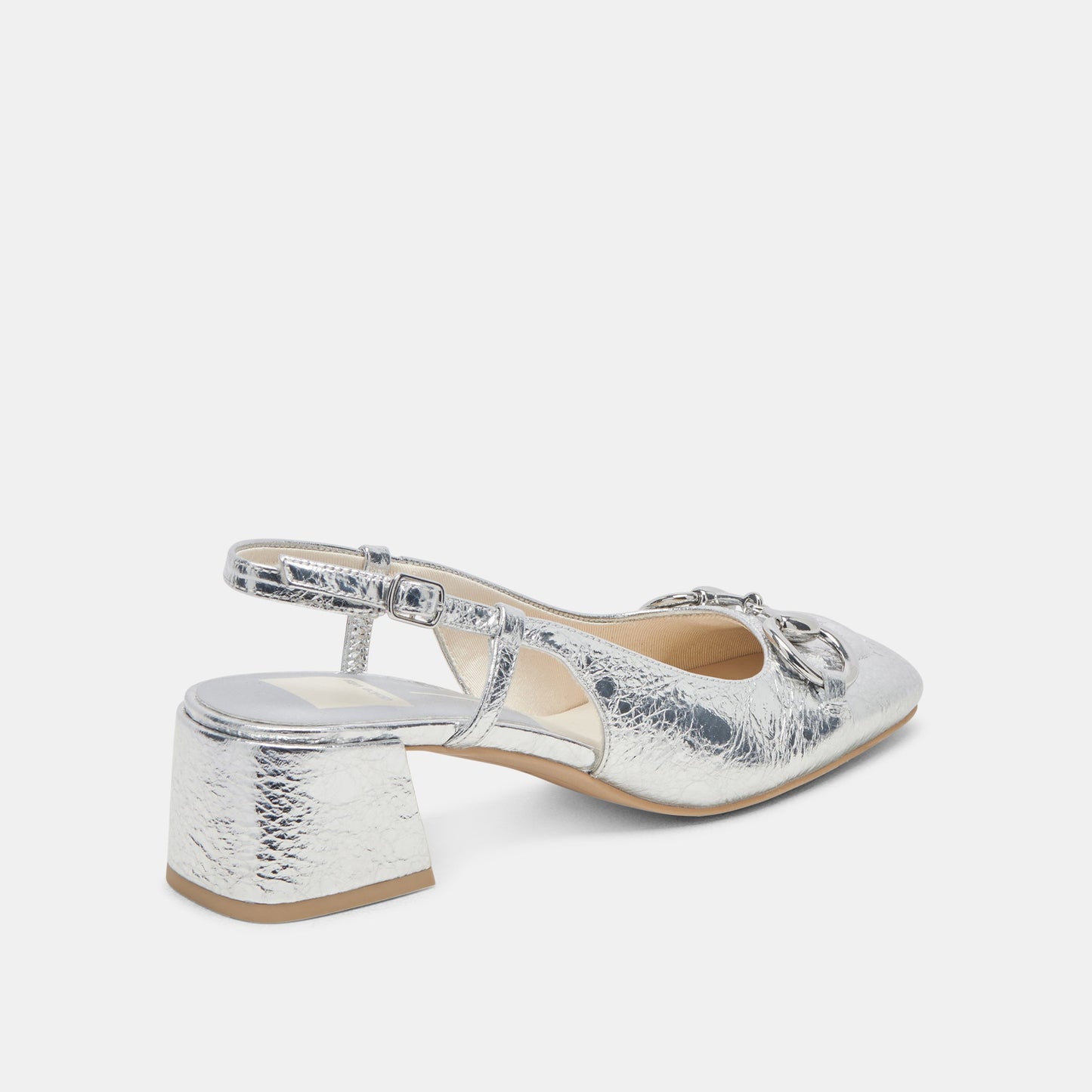 MELLI HEELS SILVER DISTRESSED LEATHER - Dolce Vita