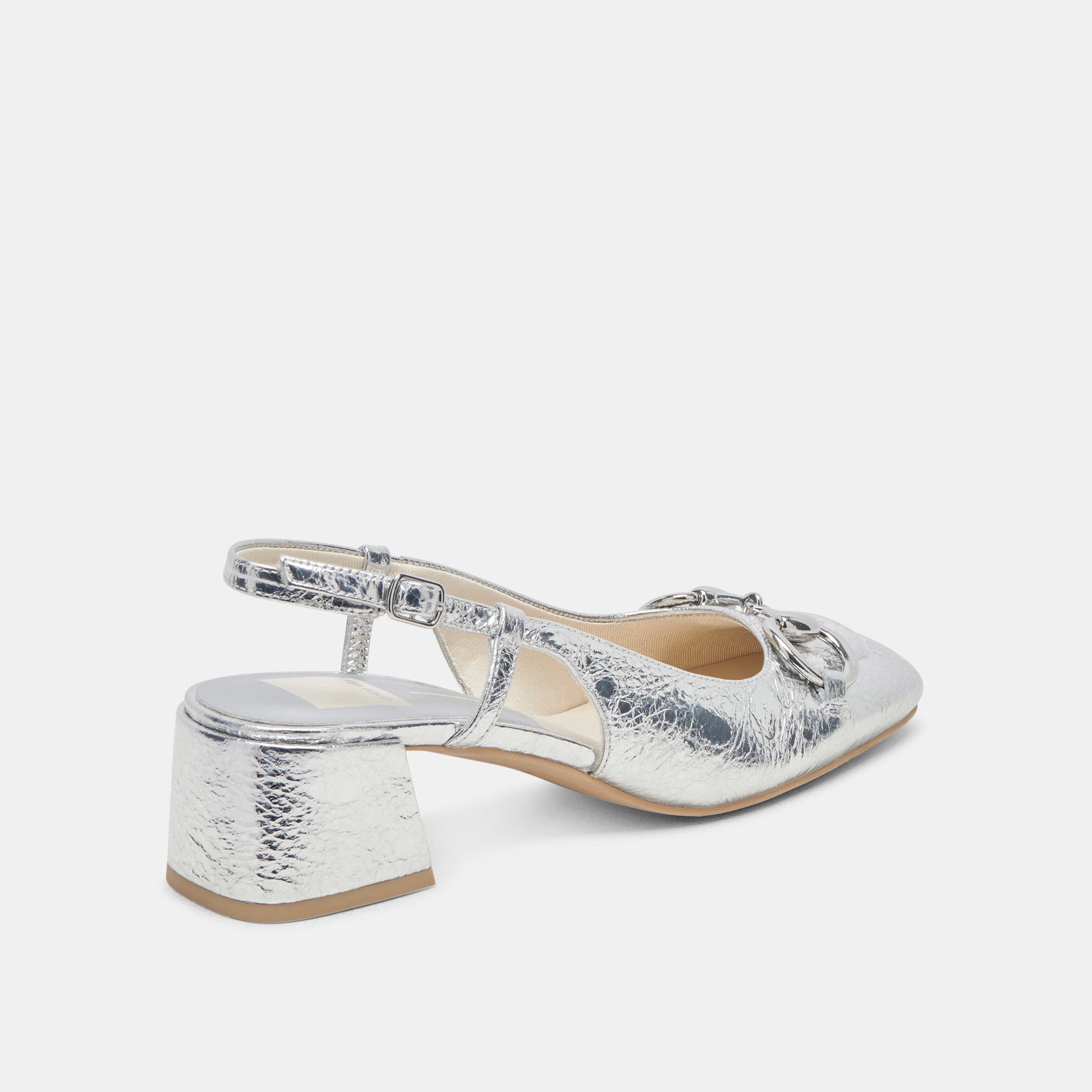 MELLI HEELS SILVER DISTRESSED LEATHER - Dolce Vita