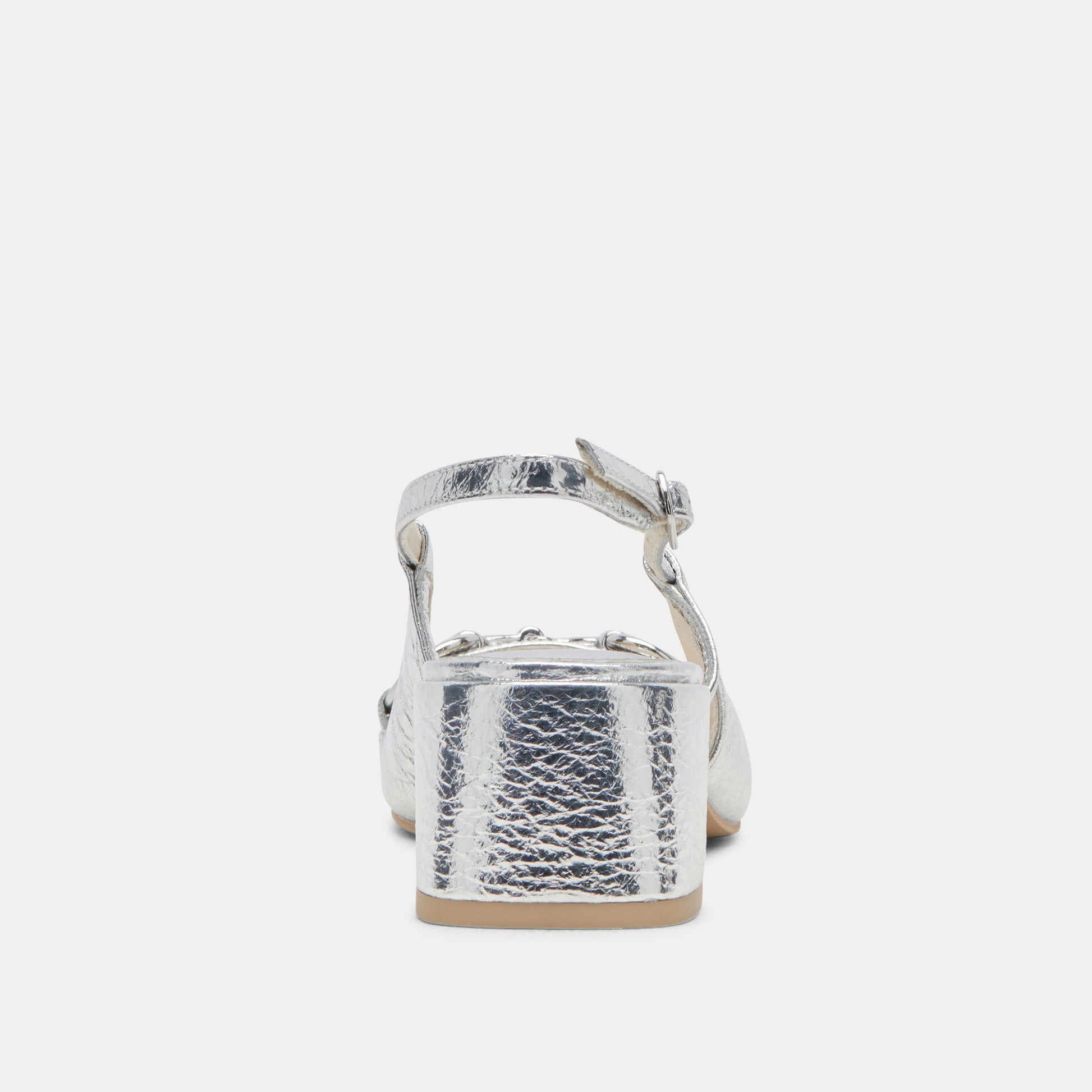 MELLI HEELS SILVER DISTRESSED LEATHER - Dolce Vita