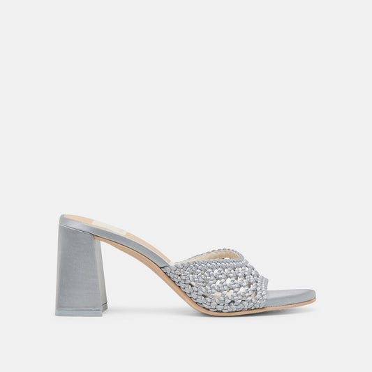 MARGOE HEELS LIGHT BLUE WOVEN SATIN - Dolce Vita