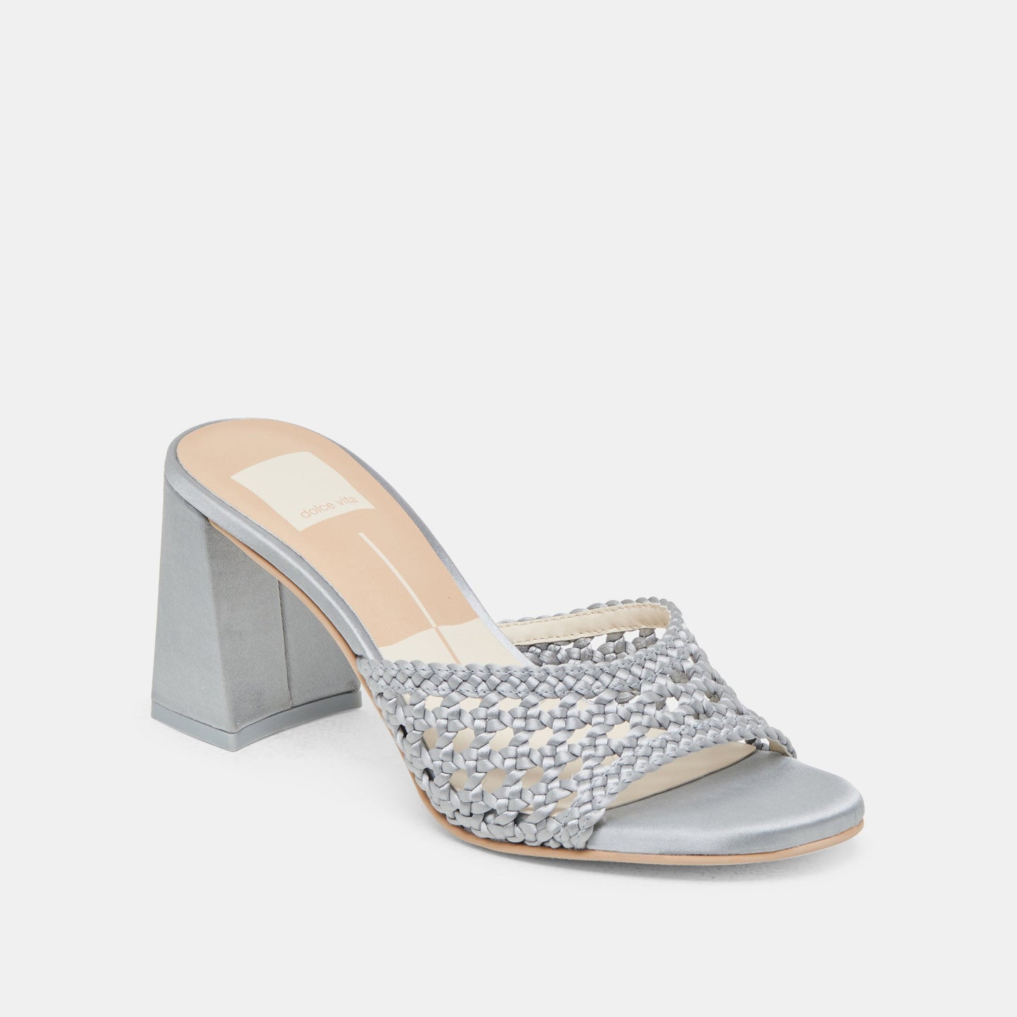 MARGOE HEELS LIGHT BLUE WOVEN SATIN - Dolce Vita