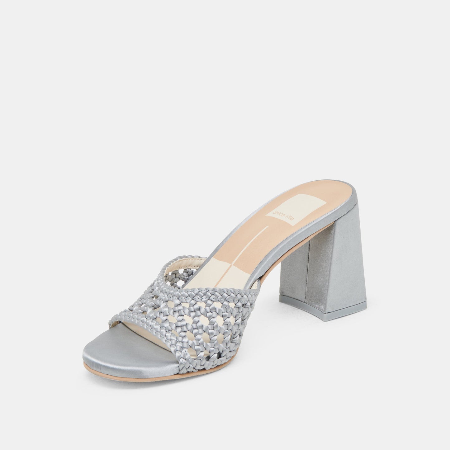 MARGOE HEELS LIGHT BLUE WOVEN SATIN - Dolce Vita