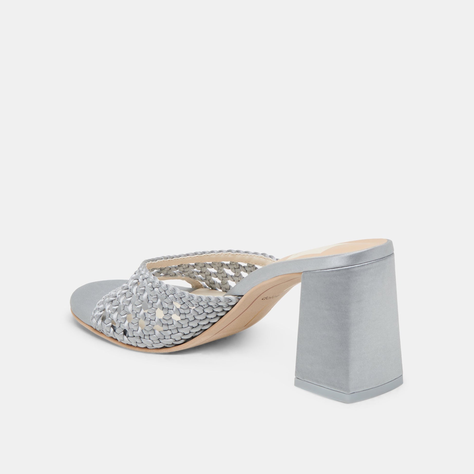 MARGOE HEELS LIGHT BLUE WOVEN SATIN - Dolce Vita