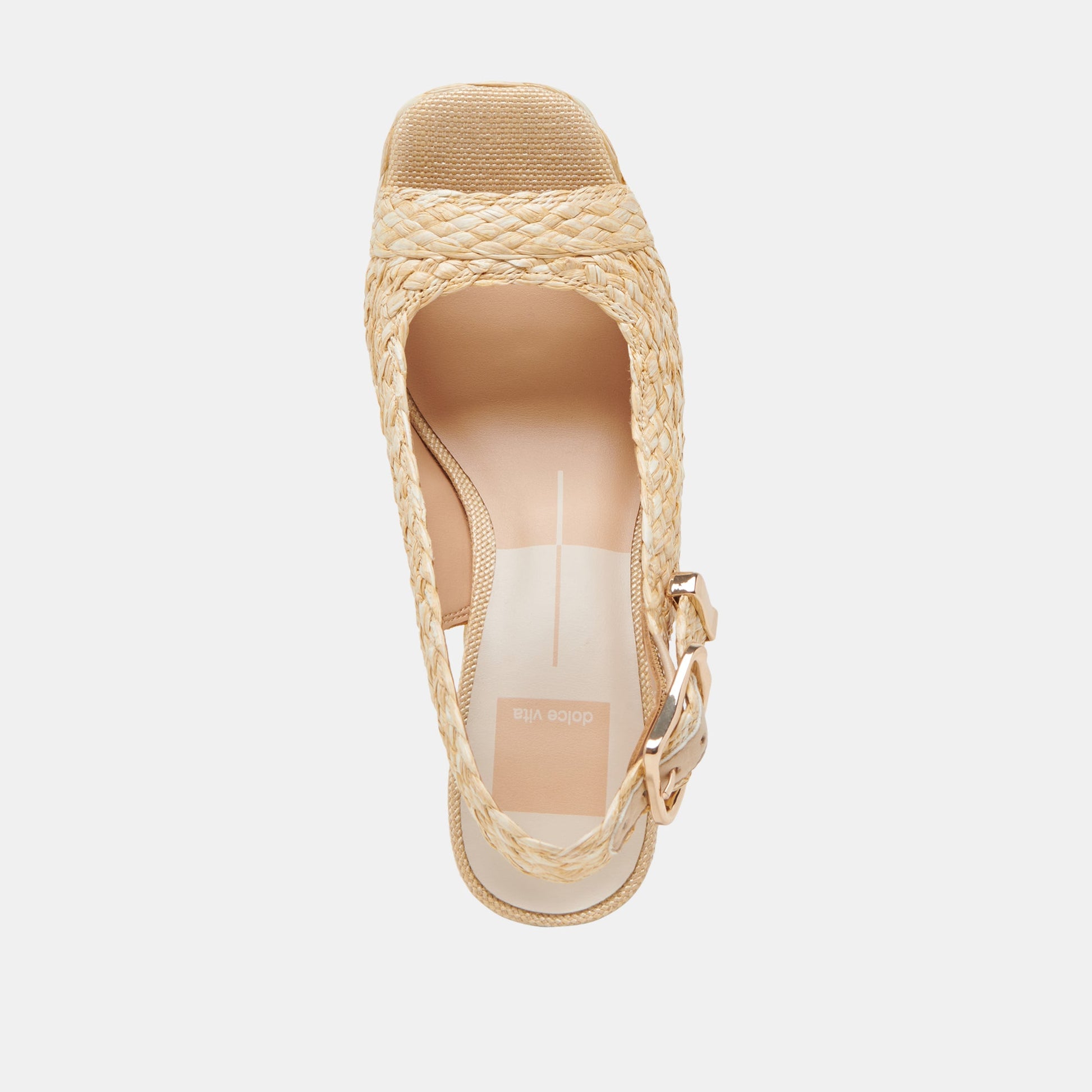 FLORES HEELS NATURAL RAFFIA - Dolce Vita