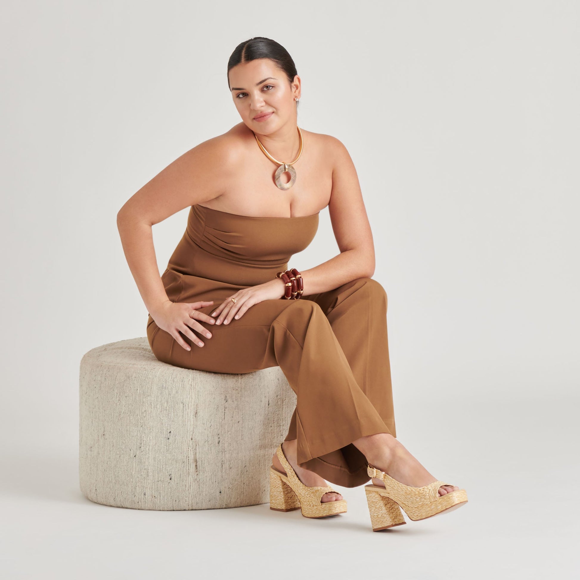 FLORES HEELS NATURAL RAFFIA - Dolce Vita