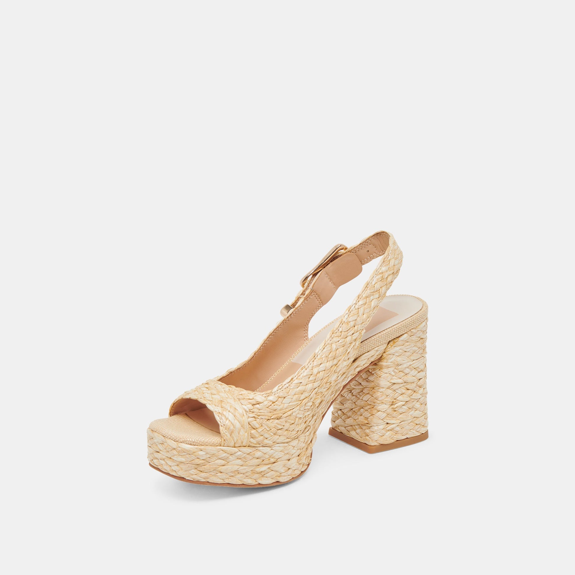 FLORES HEELS NATURAL RAFFIA - Dolce Vita