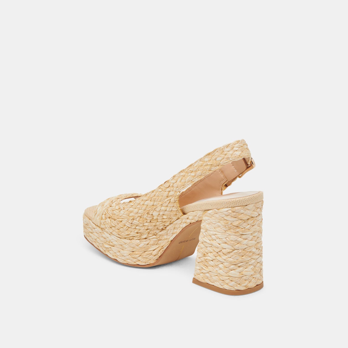 FLORES HEELS NATURAL RAFFIA - Dolce Vita