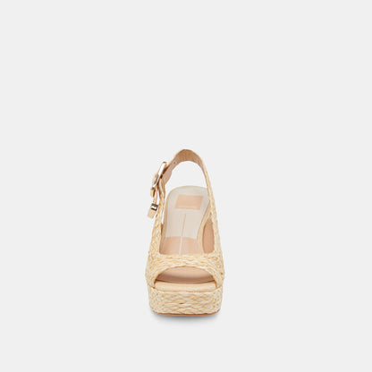 FLORES HEELS NATURAL RAFFIA - Dolce Vita