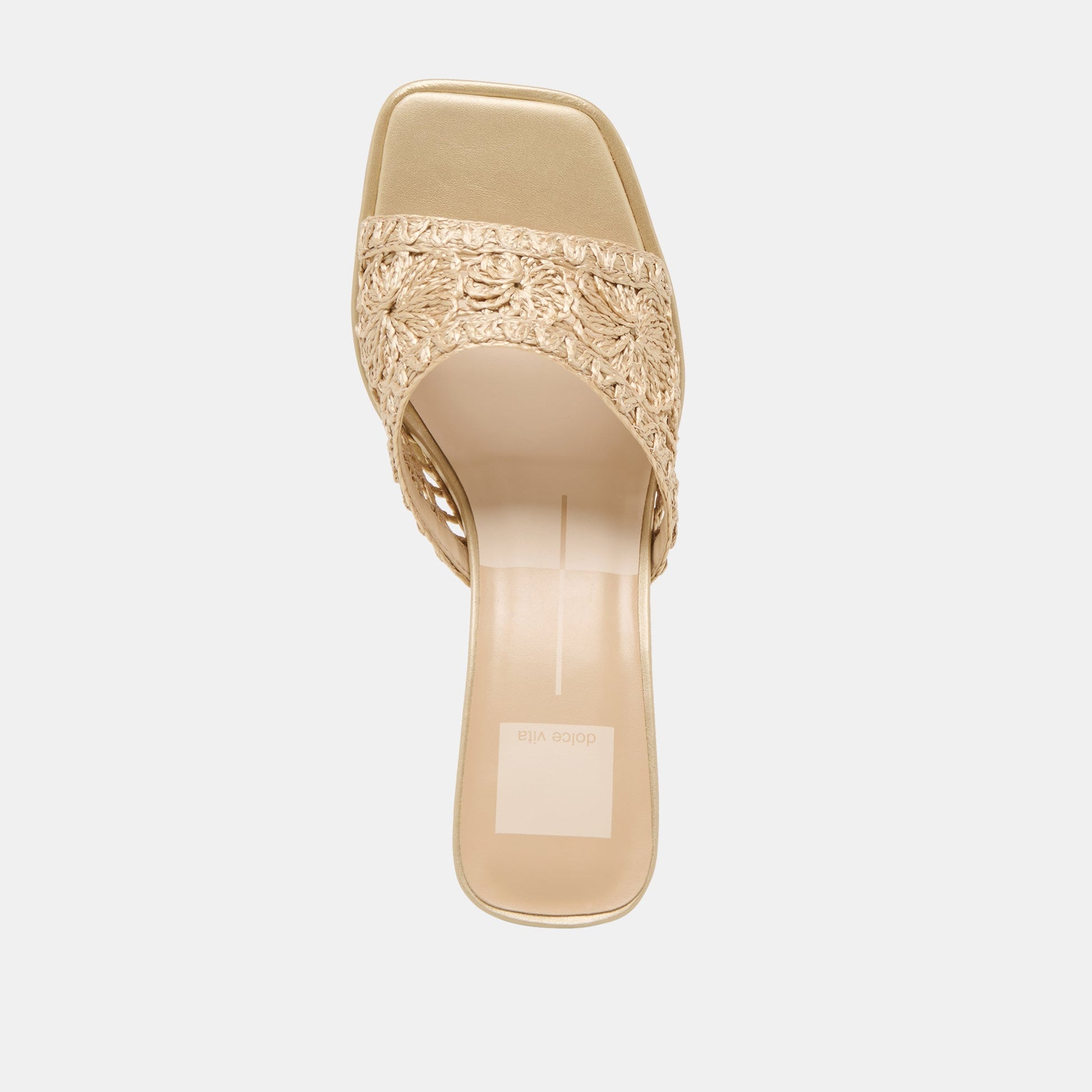 MAYLAH HEELS LIGHT GOLD MACRAME - Dolce Vita