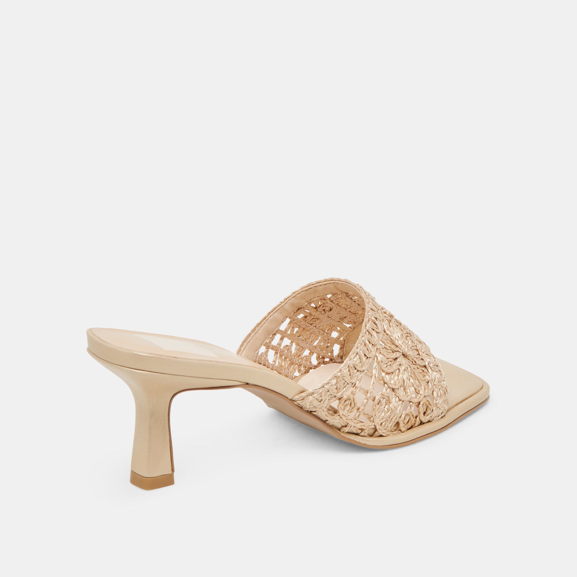 MAYLAH HEELS LIGHT GOLD MACRAME - Dolce Vita