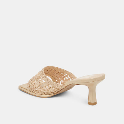 MAYLAH HEELS LIGHT GOLD MACRAME - Dolce Vita