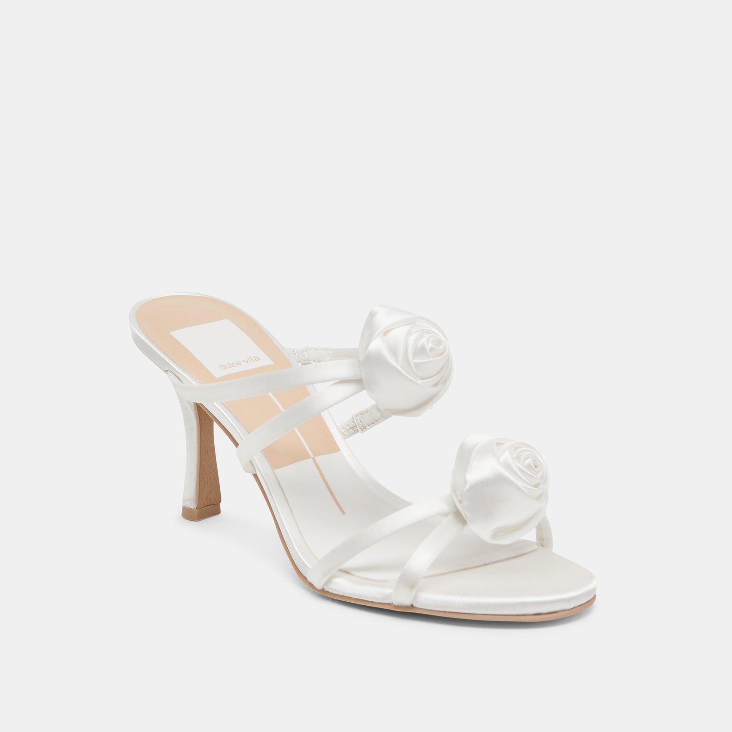 LINZY HEELS TRUE WHITE SATIN - Dolce Vita