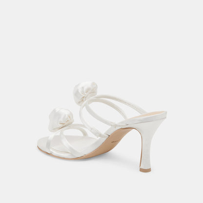 LINZY HEELS TRUE WHITE SATIN - Dolce Vita