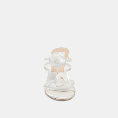 LINZY HEELS TRUE WHITE SATIN - Dolce Vita