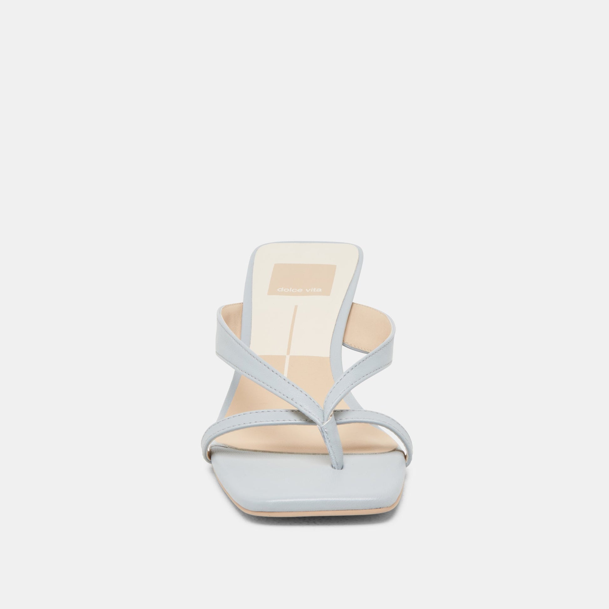 BREVEL WIDE HEELS LIGHT BLUE LEATHER - Dolce Vita