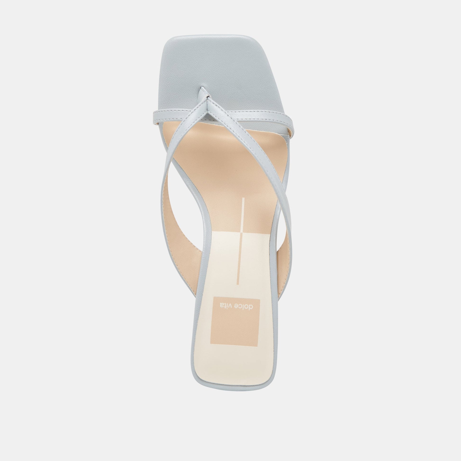 BREVEL WIDE HEELS LIGHT BLUE LEATHER - Dolce Vita