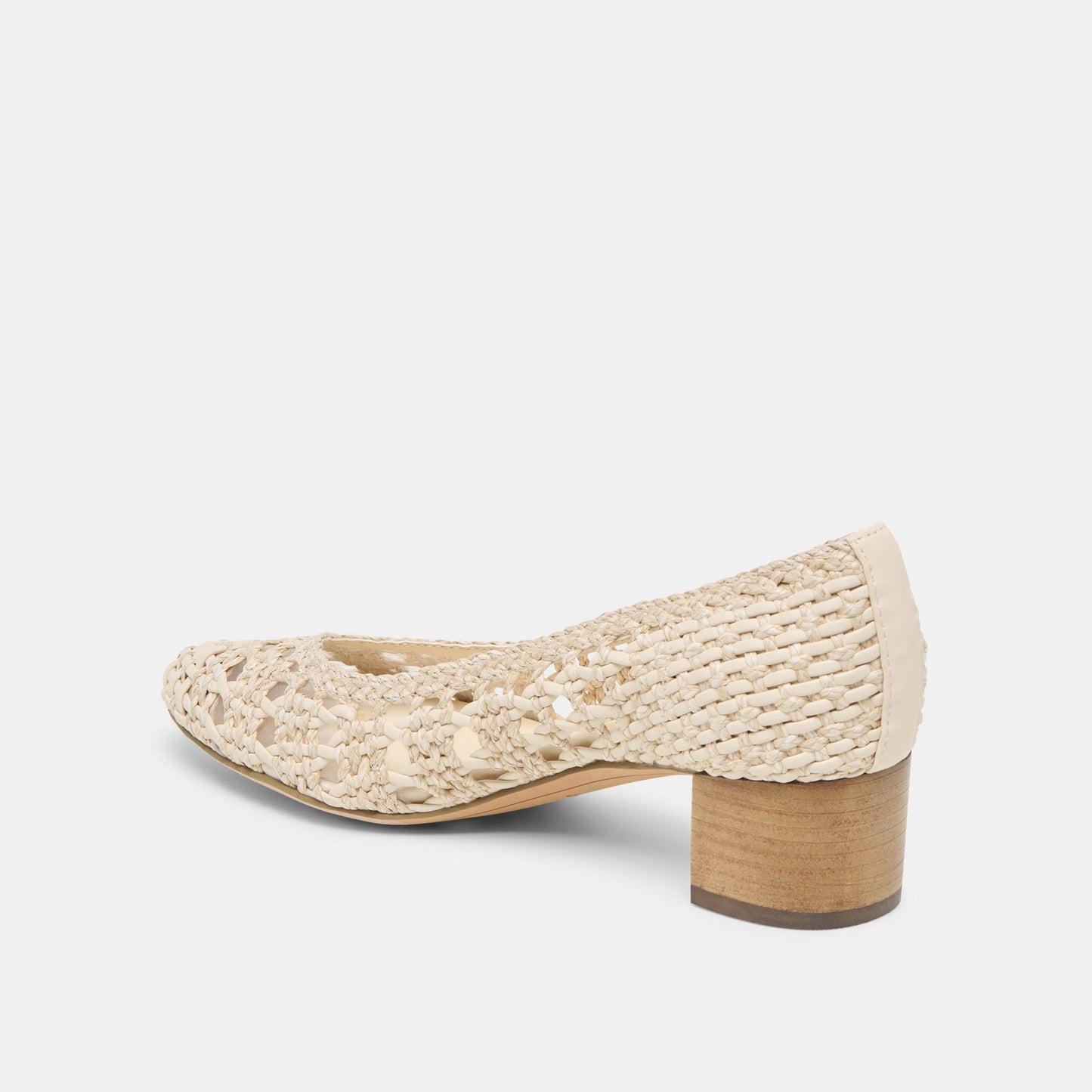 Lula Ivory Multi Woven Raffia Heels - Dolce Vita