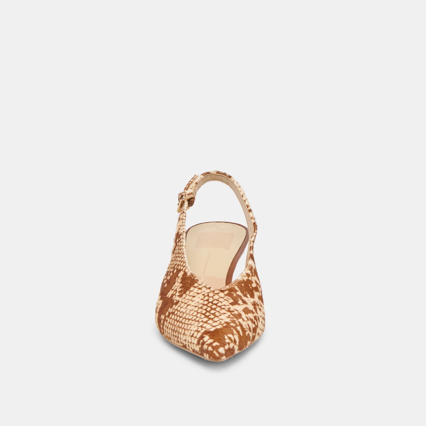 Alenna Brown Snake Calf Hair Heels - Dolce Vita