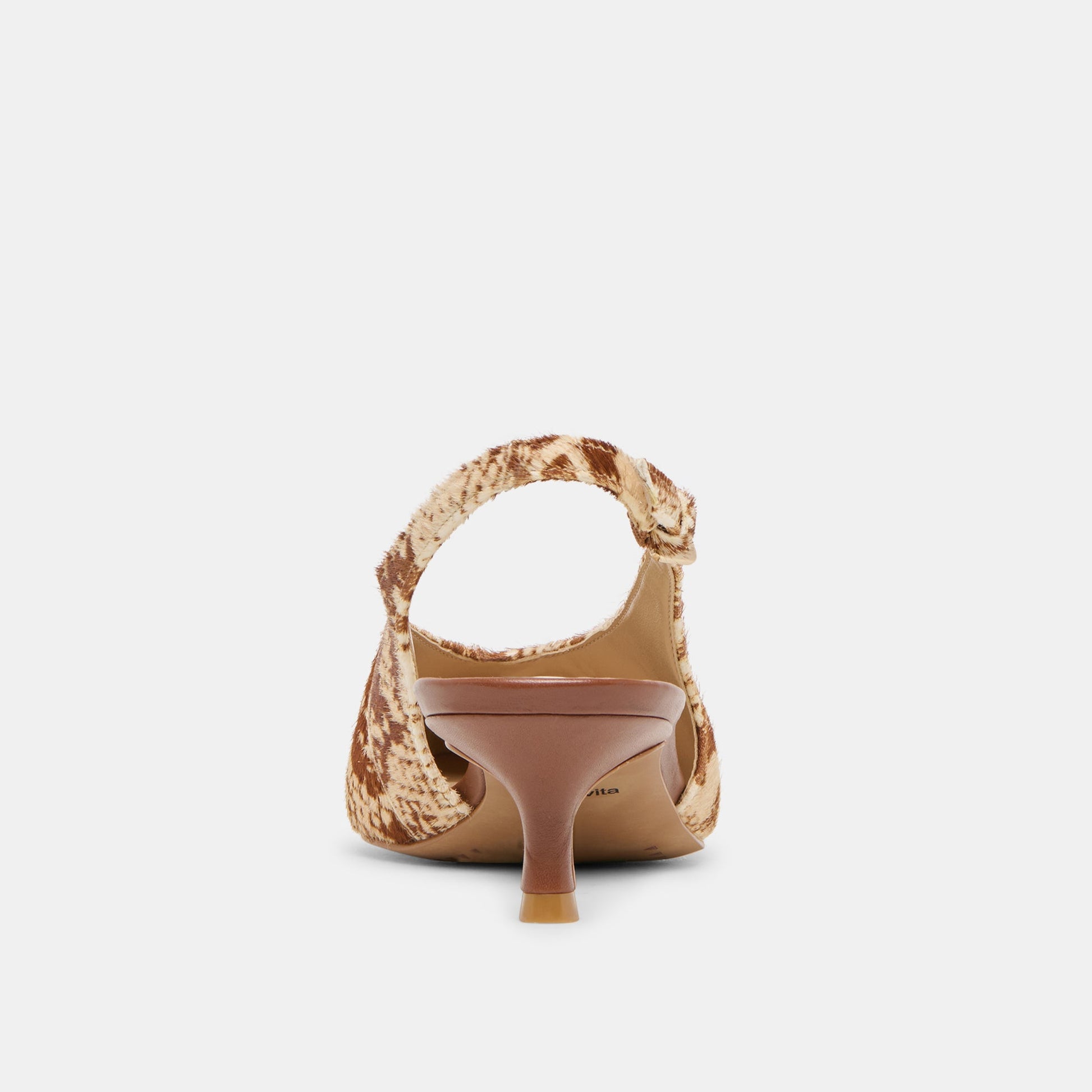 Alenna Brown Snake Calf Hair Heels - Dolce Vita