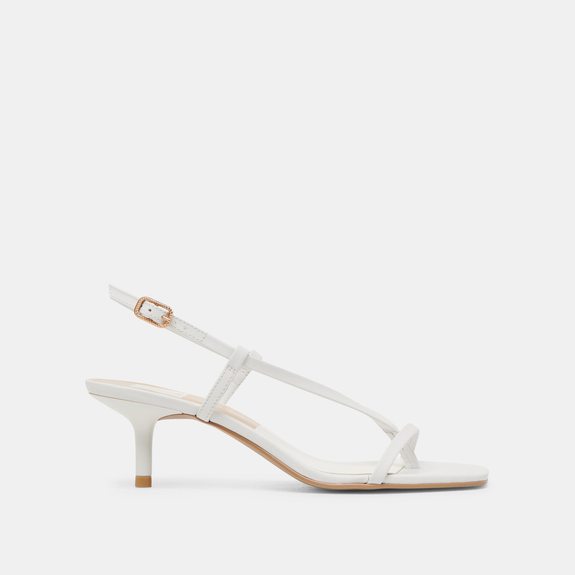 LAURY HEELS TRUE WHITE LEATHER - Dolce Vita