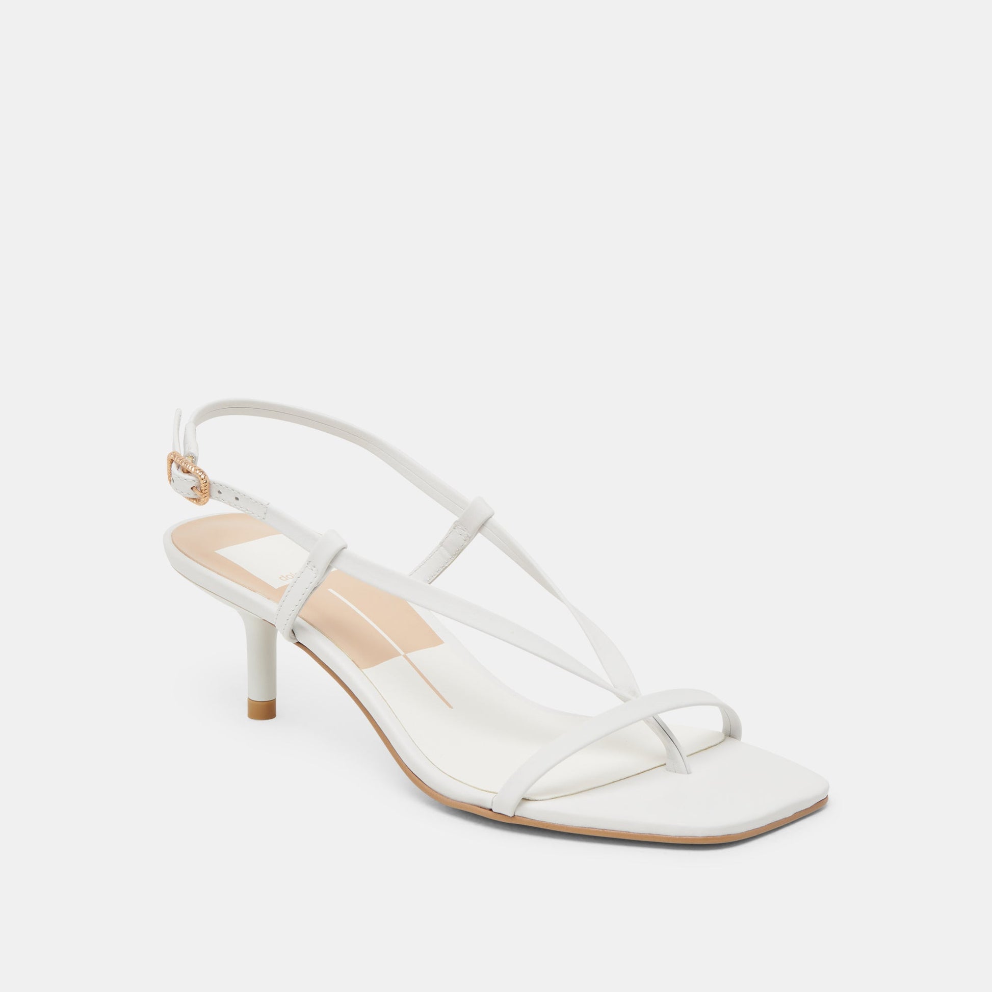 LAURY HEELS TRUE WHITE LEATHER - Dolce Vita