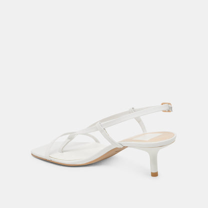 LAURY HEELS TRUE WHITE LEATHER - Dolce Vita