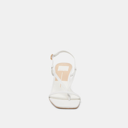 LAURY HEELS TRUE WHITE LEATHER - Dolce Vita