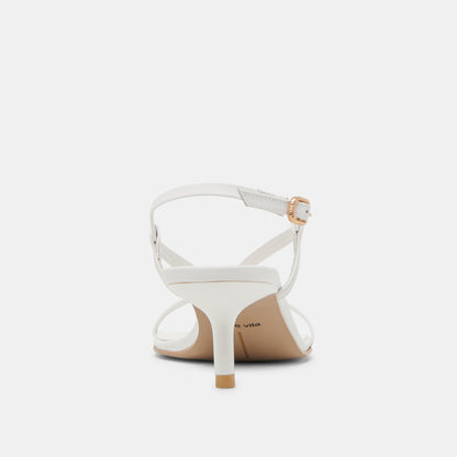 LAURY HEELS TRUE WHITE LEATHER - Dolce Vita