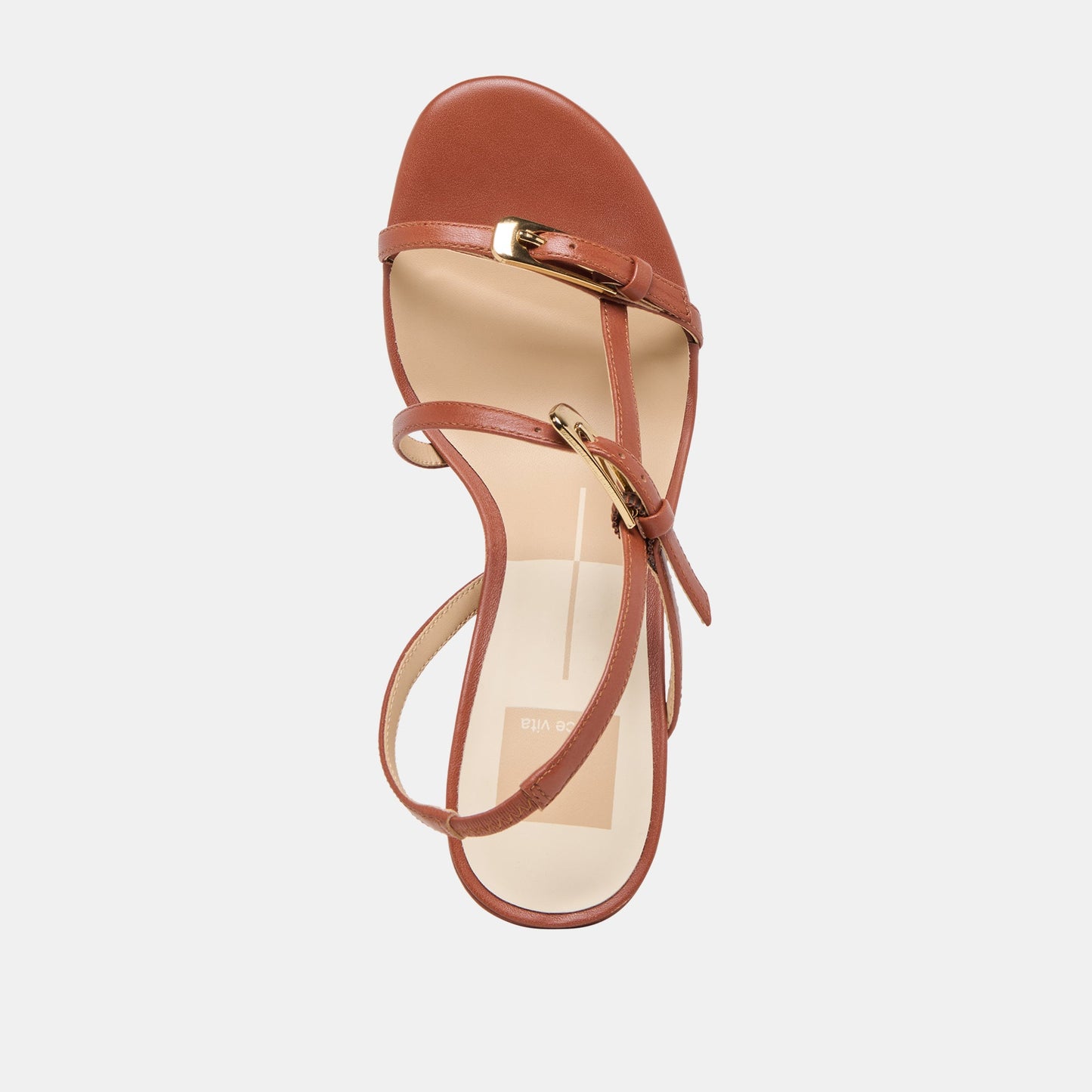 Faye Cognac Leather Heels - Dolce Vita