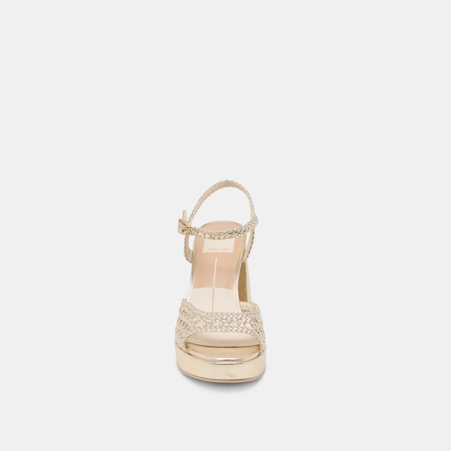 PEYTEN HEELS LIGHT GOLD WOVEN STELLA - Dolce Vita